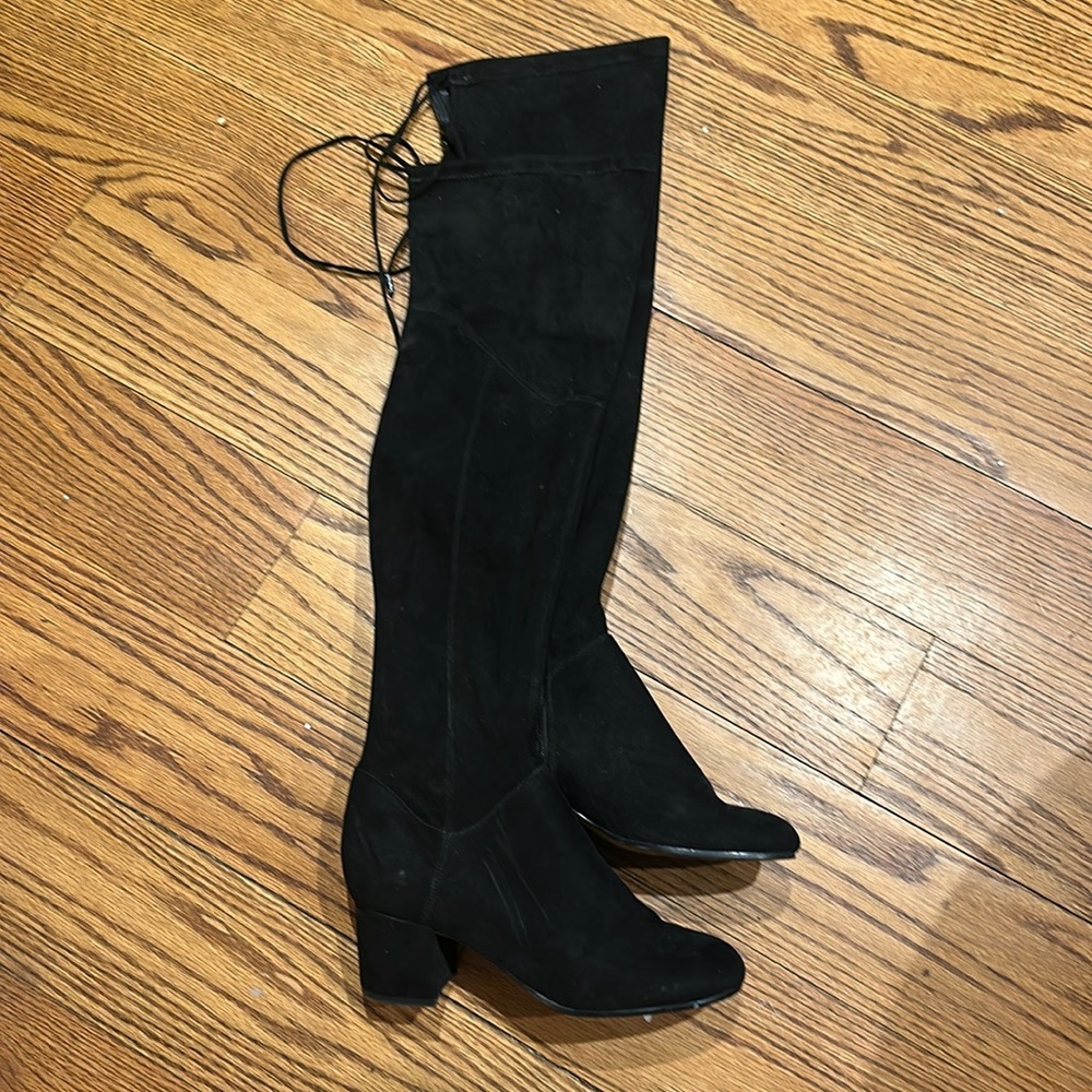 Black Over-the-Knee Suede Women Boots